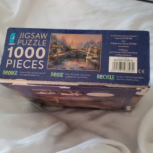 Thomas Kinkade (Unopened Bag) Spirit Of Christmas Puzzle - Picture 2 of 2